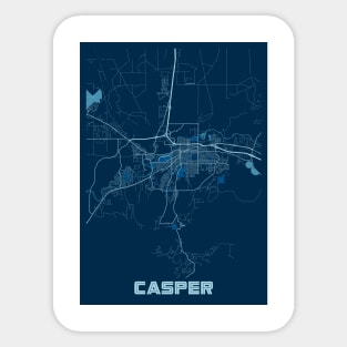 Casper - United States Peace City Map Sticker